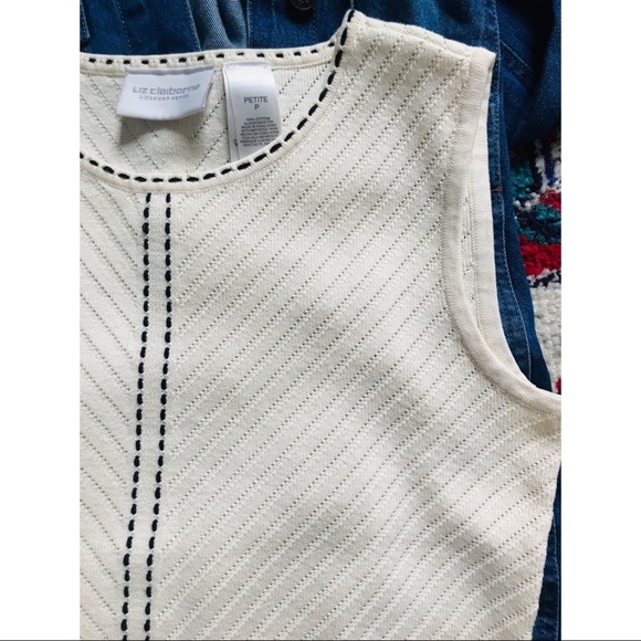 SOLD ::LIZ CLAIBORNE:: Cream Sweater Tank - Picture 5 of 7